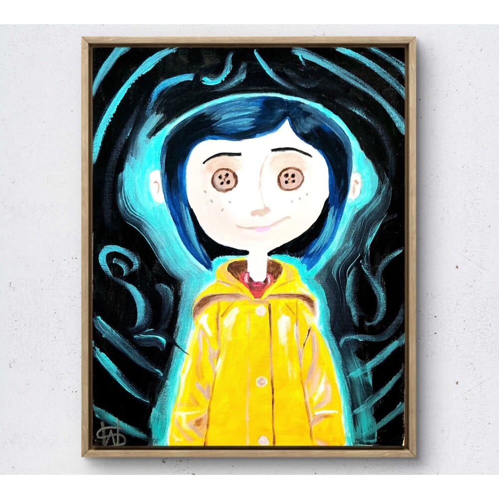 WS original the other coraline painting 14X11 canvas abstract modern wall art